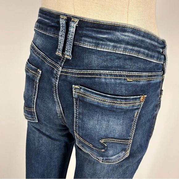 💕 Silver Suki Skinny Women's Blue Jeans 28x31 - Picture 4 of 11